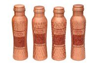 Curvy Copper Hammered Bottle