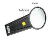 Rf Connectors 8pk-ma006 Illuminated Magnifier - Glass Lens, 2.5 Inches, 12d Magnification | Battery Operated, High Quality Optical Clarity