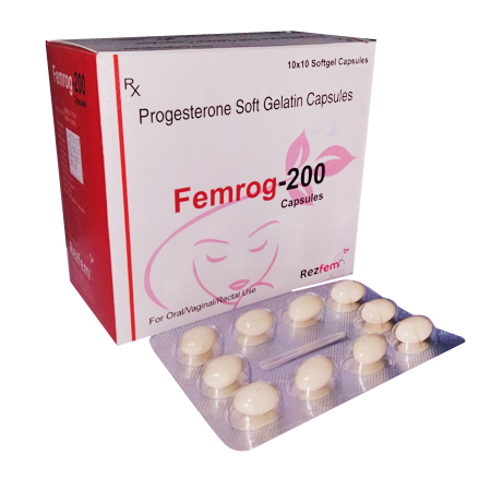 Progesterone Soft Gelatin Capsules - 200 mg | Hormone Replacement Therapy Support for Women, Menopause Symptom Relief, Uterine Lining Protection