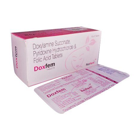 Doxylamine Succinate Pyridoxine Hydrochloride Folic Acid Tablets General Medicines