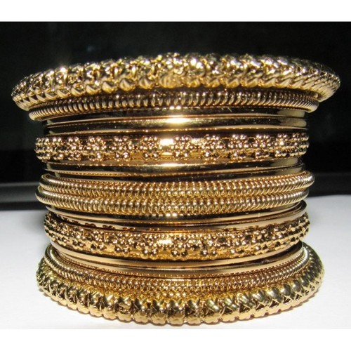 Antique Gold Plated Bangle - Alloy, Sizes 2.4, 2.6, 2.8 Inches, Antique Copper Color | Durable Shine, Sparkling Finish, Smooth Edges