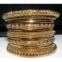 Antique Gold Plated Bangle - Alloy, Sizes 2.4, 2.6, 2.8 Inches, Antique Copper Color | Durable Shine, Sparkling Finish, Smooth Edges