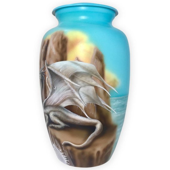 White Large Dragon Cremation Urn - Manufacturer,Exporter