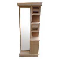 Wooden Dressing Table - Solid Wood, 72"x30"x20" | Signature Horizontal Grove Design, Fine Finishing, Durable, Long Lasting Shine