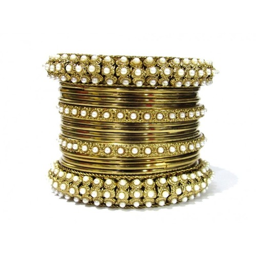 Artificial Gold Plated Bangles - Alloy, Sizes 2.4, 2.6, 2.8 | Copper Color, Lead Free, Intricate Designs, Lightweight, Antique Golden Finish