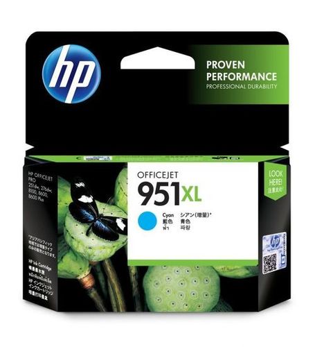 HP 951XL CYAN INK CARTRIDGE (CN046C)
