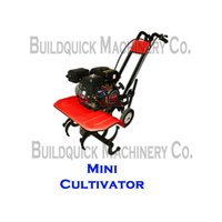 Mini Cultivator - Metal And Durable Plastic, Compact Size | Manual Operation With Rotary Blades, Air-cooled Engine, Lightweight Structure In Red And Black