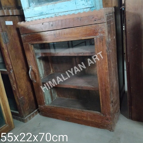 Wooden Showcase - Solid Wood, 70 cm Height x 55 cm Width | Crafted Artwork, Elegant Indoor Home Furniture