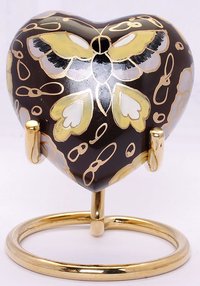 Heart Keepsake Cremation Urn / Brass Keepsake Urn