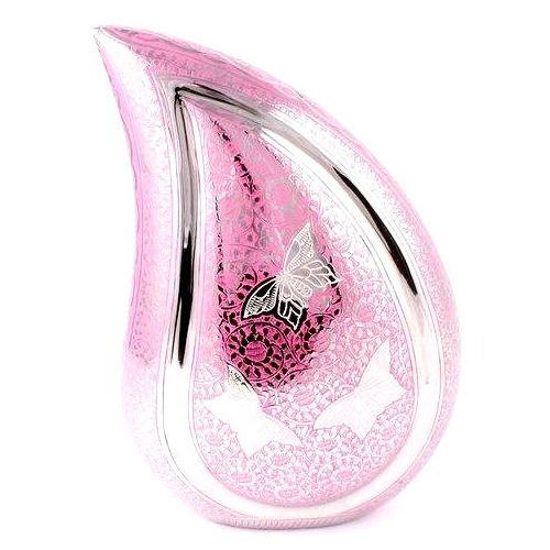 High Quality Brass Tear Drop Pink Cremation Urn