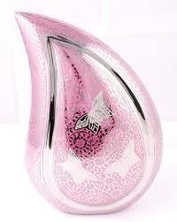 High Quality Brass Tear Drop Pink Cremation Urn