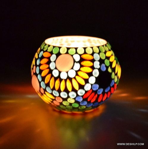 MOSAIC T LIGHT CANDLE HOLDER