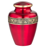 Ruby Red Brass Cremation Urn