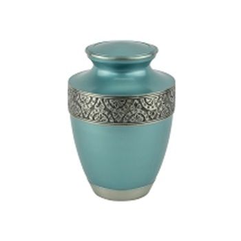 Sapphire Brass Cremation Urn