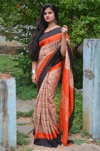 Multi Designer Handloom Linen Saree