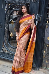 Designer Handloom Linen Saree