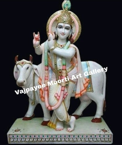 Krishna Statue With Cow