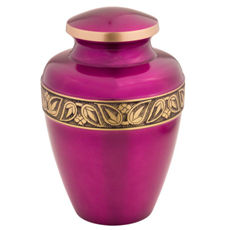 Magenta Large Brass Cremation Urn