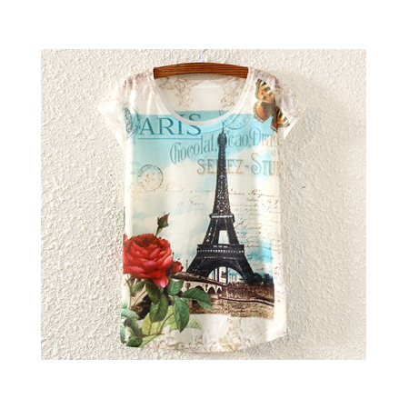 Ladies Round Neck Printed Top