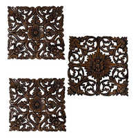 Teak Wood Carved Wood Panel