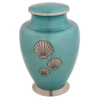 Shells of the Sea Brass Urn