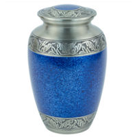 Capital Blue Brass Urn for Ashes