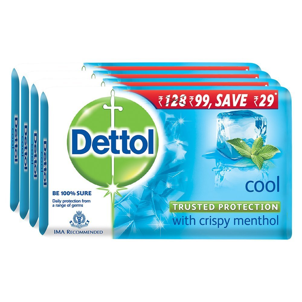 Dettol Cool Soap, 75g (Pack of 4