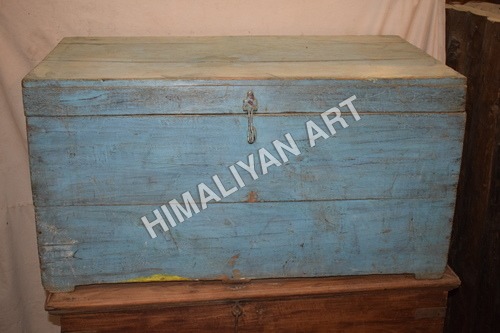 Wooden Box - Solid Wood, 50cm Height x 100cm Width | Crafted Artwork, Folded Design, Indian Style Indoor Furniture