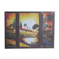 Hand Painted Photo Frame - Wooden, Varying Dimensions, Brown | Attractive Design, Durable Material, Hand Painted, Nature's Beauty