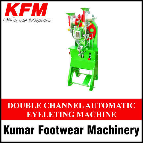 Double Channel Automatic Eyeleting Machine By Kumar Footwear Machinery