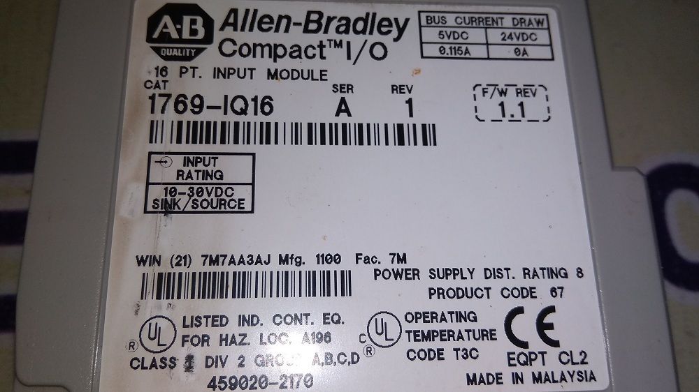 ALLEN BRADLEY INPUT OUTPUT MODULE