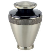 Atlas Brass Cremation Urn in Black & Pewter