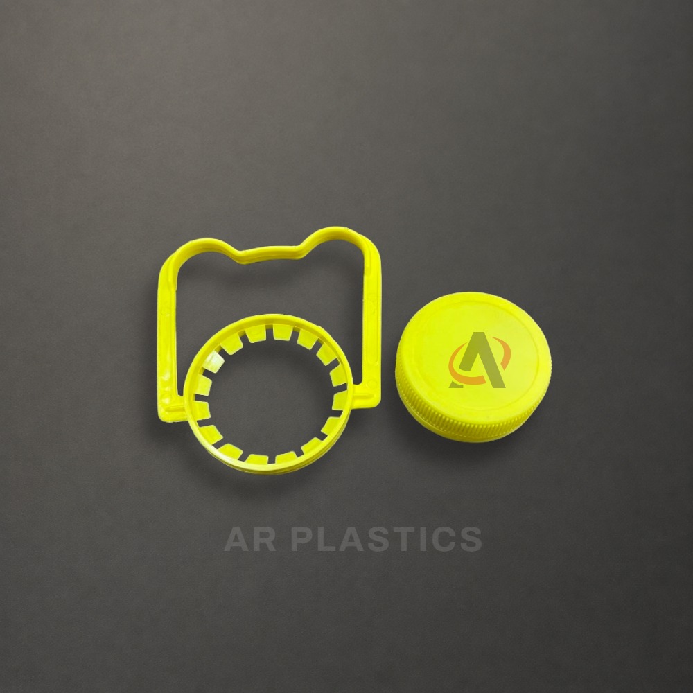 46 Mm Single Handle Cap - Plastic, 46 Millimeter Diameter, Yellow/white/red/green Colors, Customized Design Options | User-friendly, Lightweight, Screw Cap For Bottles