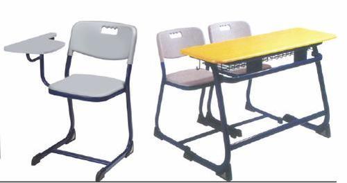 Bar Stool & Student Chairs - Plastic & Metal, Gray, Varied Dimensions | Durable Design, Ergonomic Seating, Space Saving, Easy Assembly