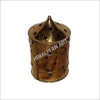 Brass Diya Stand - 11x18x11 Cm | Antique Imitation Design, Weighs 294 Grams