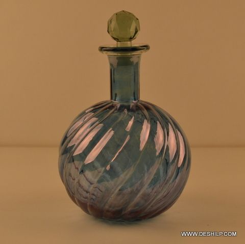 GLASS PERFUME BOTTLE, REED DIFFUSER,RIBBED DECORATIVE PERFUME BOTTLE