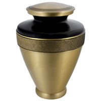 Atlas Brass Cremation Urn In Black & Gold