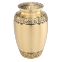 Atlas Brass Cremation Urn In Black & Gold