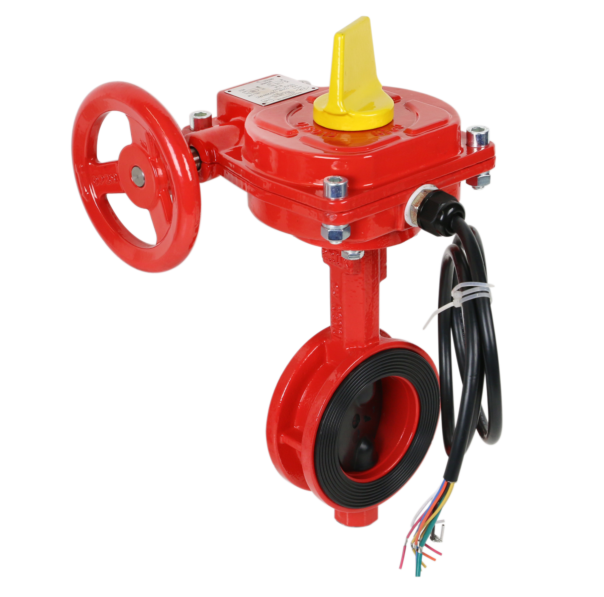 Butterfly Valves UL Listed & FM Approved - Rotary Design with Visual Position Indicator , Slow Close Hand Wheel Gearbox for Water Control
