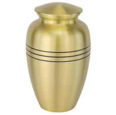 Classic Bands Gold Cremation Urn