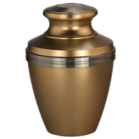 Classic Bands Gold Cremation Urn