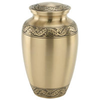 Classic Laurel Engraved Brass Urn