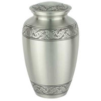 Classic Laurel Engraved Brass Urn