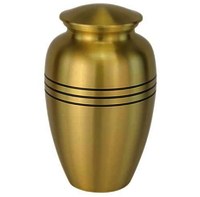 Classic Laurel Engraved Brass Urn