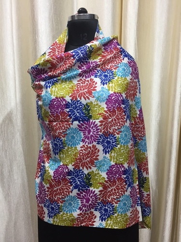 Cotton Screen Printed Stoles - 70 x 180 cms | Assorted Colors & Designs for Women Computer Designed Patterns