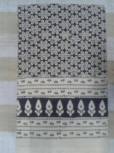 White Sanganeri Print Cotton Bedsheet