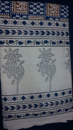 Applique Bed Sheet - 100% Cotton, Full Size, Ivory White | Washable, Plain Style, Perfect for Home and Wedding Use