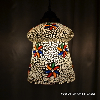 WHITE MOSAIC ANTIQUE DESIGN WALL HANGING