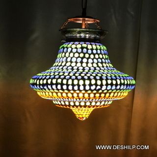 CHAKRI SHAPE MOSAIC DESIGN GLASS WALL HANGING LAMP