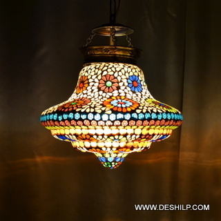 Mosaic Antique Shape Wall Hanging Lamp